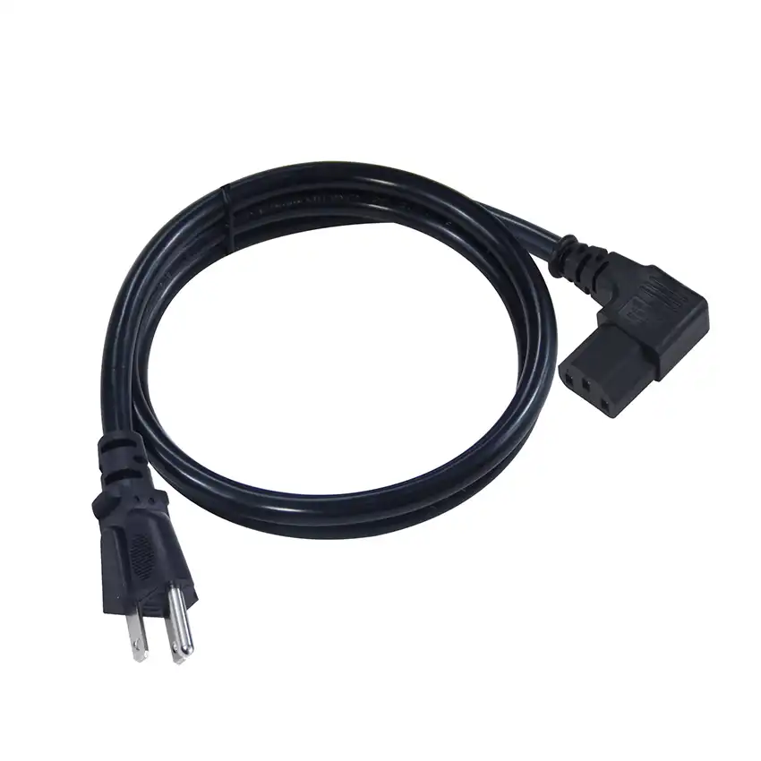 SJT 16AWG NEMA 5-15P to Right-Angle C13 Power Cord